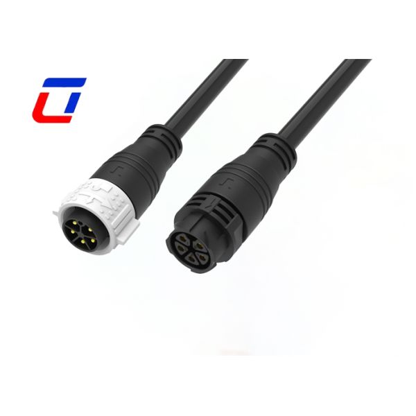 Buy 5 Pin Industrial Waterproof Power  300V M25 Cable Push Lock Male To Female Connector at wholesale prices
