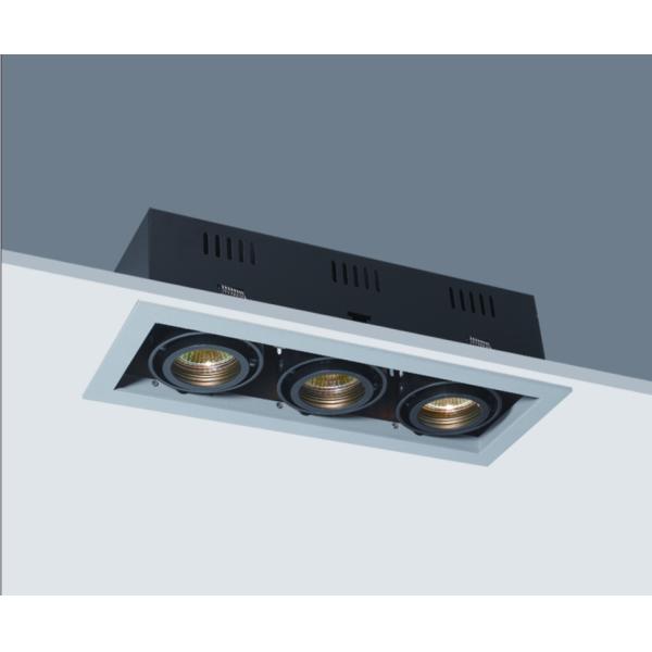 Buy Triple Head Trim Tiltable MR16 Lamp  Ac12V Square Adjustable Halogen Lamps GU5.3 R4B0003 at wholesale prices