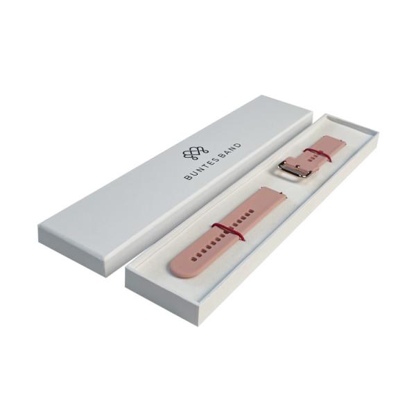 Wholesale Custom Logo Cardboard White Single Gift Watch Strap Packaging Box Lid And Base Design