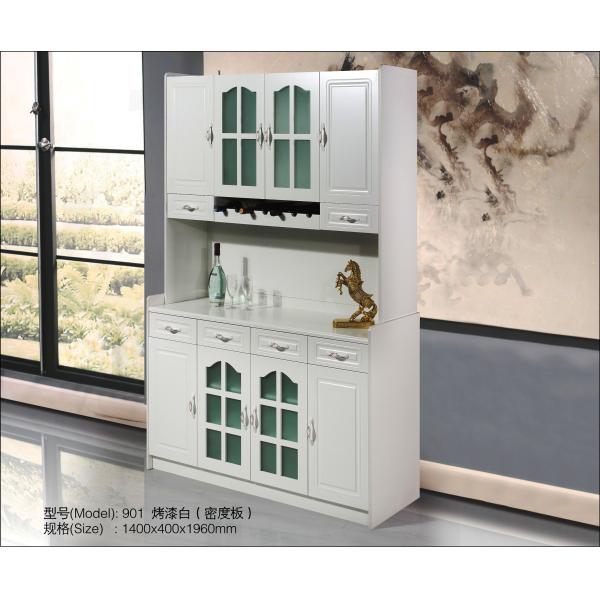 Buy Solid Wood Wine Cabinet Space Saving With Chic White Finish at wholesale prices