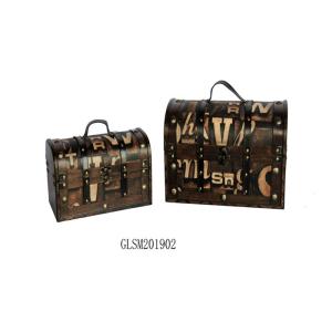 Quality SENMIN Household Handmade L37 Antique Leather Trunk for sale