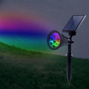 China IP65 Waterproof Solar garden lamp Outdoor RGB  Solar Spot Light with 4LEDs 7LEDs solar led lawn light for garden yard on sale