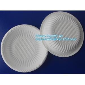 Eco friendly biodegradable sugarcane bagasse tableware sets disposable paper