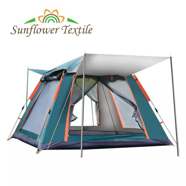215x215cm 210D Silver Coated Sunscreen Cloth Waterproof Camping Tent Automatic