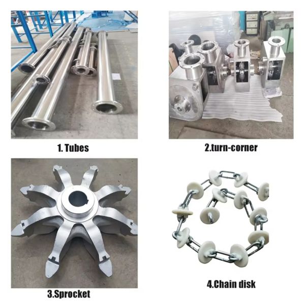 Fully Enclosed Pipeline Chain Conveyor Achieves Dust-Free Powder Transport Industrial-Grade Powder Zero-Leakage Environmental Equipment Supports OEM