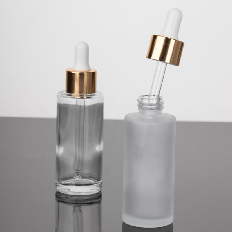 Bulk Dropper Empty Essential Oil Bottles Clear 2oz Customize Logo