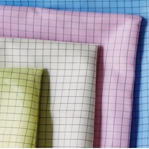 Polyester ESD Fabric Dust Proof Conductive Anti Static Breathable 115 GSM