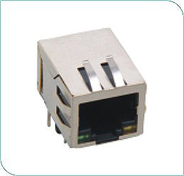LCP black Single Port Connecteur RJ45 Female Jack With Led Light