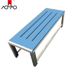 Waterproof Maple Swimming Pool Bench HPL Laminate Underwater Pool Bench