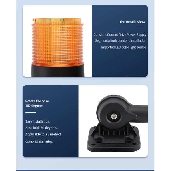 ABS 24v Dc Multi Layer Machine Status Indicator Lights For Cnc Machine Tools