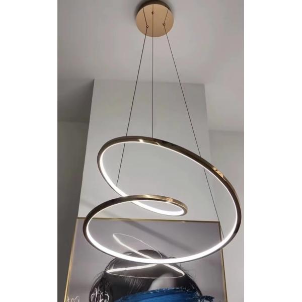 Metal Aluminum Interior Decoration Chandelier Lighting Fixtures large led pendant lights