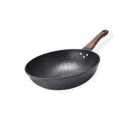 Hot Sale Black 32cm Flat Bottom Maifan Stone Skillet Cookware Cooking Non-stick