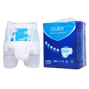 Plain Woven Incontinence Adult Disposable Underwear High Absorbent For Elderly