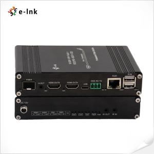 Multifunctional 4K 60Hz HDMI KVM Fiber Extender with 10/100M Ethernet & RS232 /