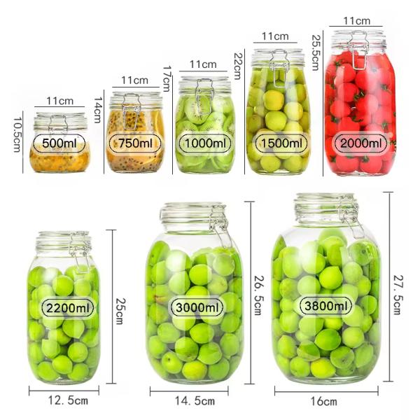 Popular Wholesale 100ml 180ml 280ml Food Grade Round Honey Glass Jar With Clip Cover