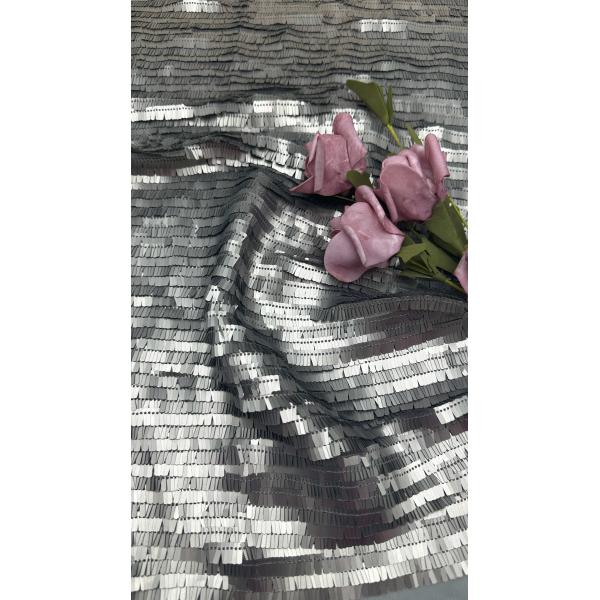 Leafy Sequin Embroiderey Metal Fabric Durable and Elegant Embroidery Fabric
