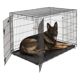Easy Assembly Composite Pan 46cm Black Metal Dog Cage