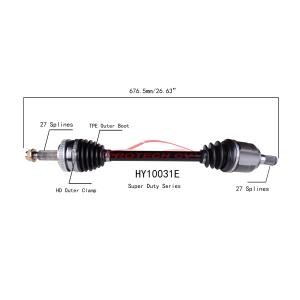 Quality HY10031E Front Drive Axle Assembly TPEE Boot 2.4L Hyundai Tucson Drive Shaft for sale
