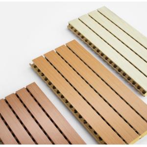 Seamless Ceiling Tile High Absorption Wooden Grooved Acoustic Panels Soundproofi
