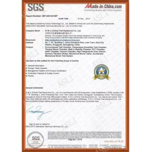 ASLi (China) Test Equipment Co., Ltd Certifications