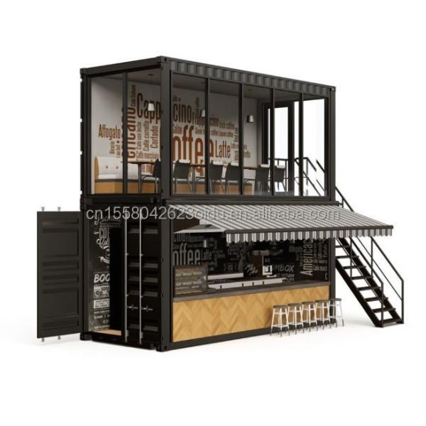 Chinese Style Logo Design 10ft 20ft Foldable Wooden Container Bar for Professional Business and Hotel