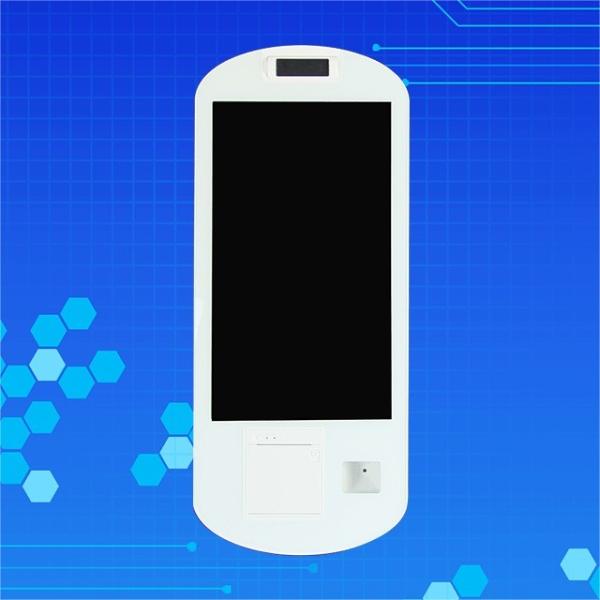 White 21'' Capacitive Touch Screen Bill Kiosk with SDK Function and 80mm Built