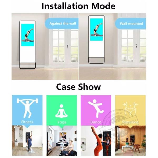 Original Full HD 75 Inch Magic Mirror Lcd Display Kiosk Interactive With Virtual Trainer