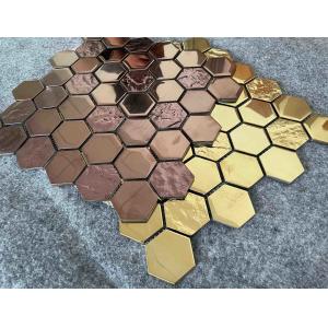 300x300mm Glass Mosaic Pool Tiles 8mm Glossy Electroplated