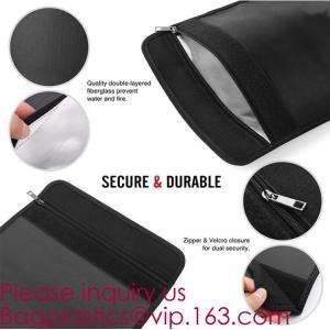 Non-Itchy silicone coated fireproof waterproof bag with zipper 15 x 11 inch