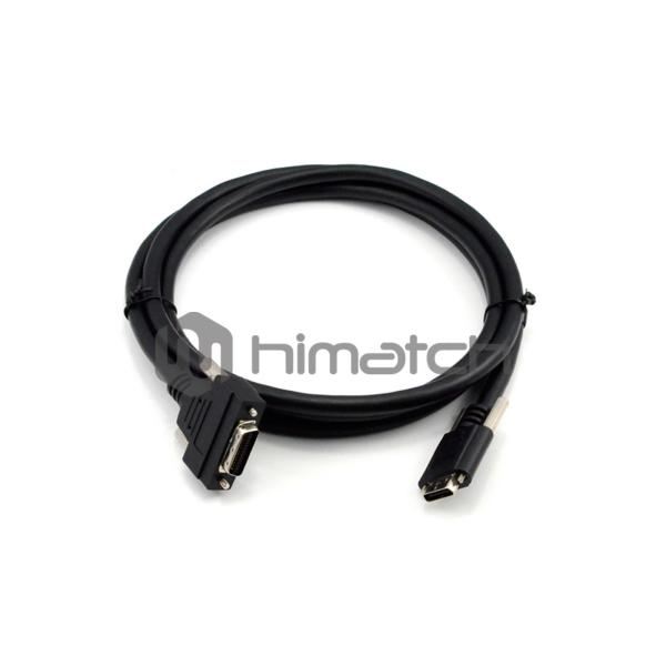 High Flexible MDR 26pin To SDR 26pin Power Over Cable with Thumbscrews locking
