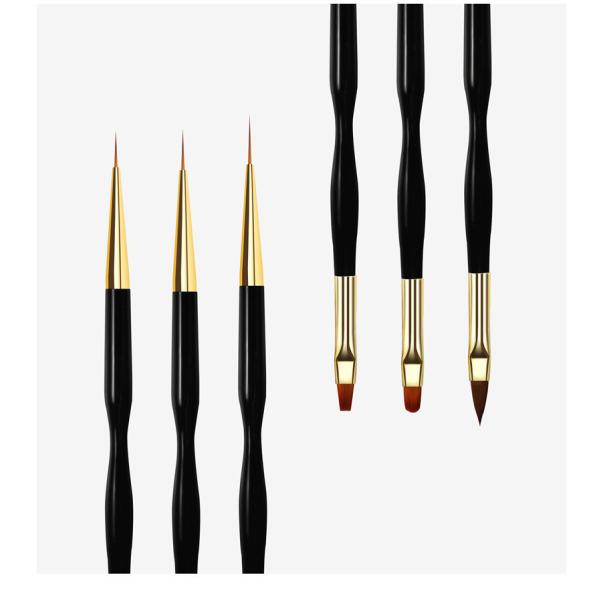 Mermaid Penholder Drawing Pen Set Dual Ended for 100% Kolinsky Acrylic Nail Brush