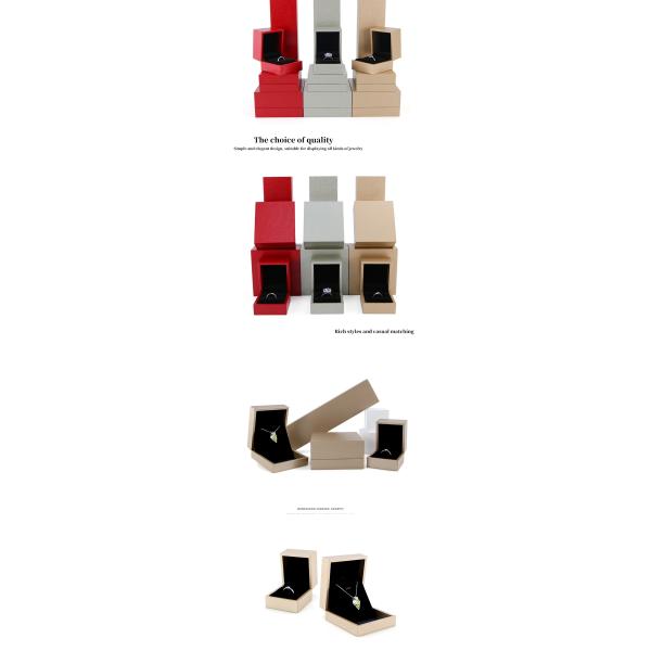 Customized Size Luxury Touch Cardboard Jewelry Packaging Box for Bracelet and Ring