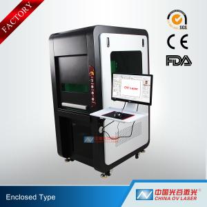 Quality 100W Fully Enclosed Fiber Laser Marking Machine for Printing Logos on Stainless Steel Aluminum for sale