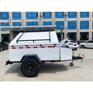 White Outdoor Camping Trailer Convenient Camping Storage Trailers