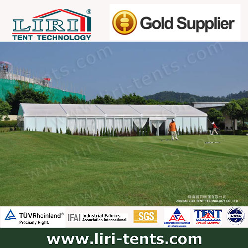 Buy 200 People Wedding Tent 10*25m With Solid Glass Wall at wholesale prices
