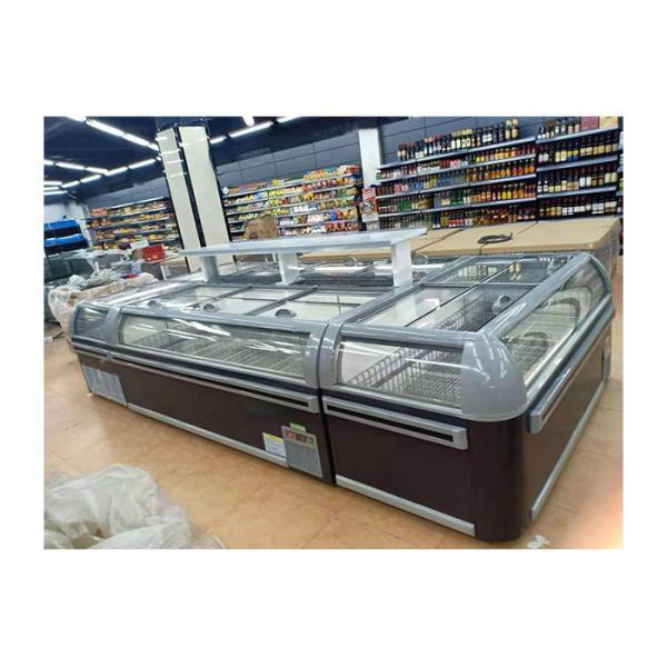 Buy 630L Commercial Island Freezer Refrigeration Popsicles Deep Fridge For Supermarket at wholesale prices