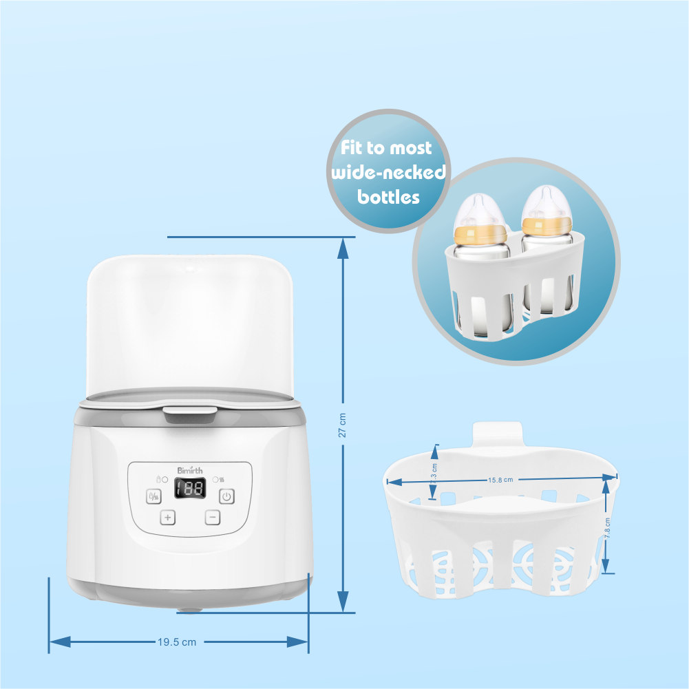 Large Capacity Holds 6 Bottles LED Display 4 in 1 Digital Double Bottle Warmer Baby Bottle Sterilizer and Dryer