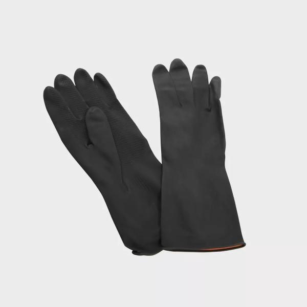 Buy Industrial Synthetic Nitrile Gloves Black Outside at wholesale prices
