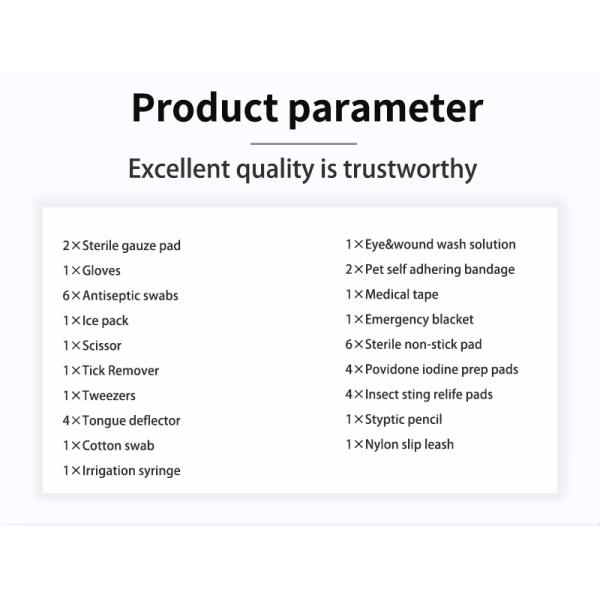 Emergency Care Veterinary Instrument First Aid Kit for Pet Owners with Dogs