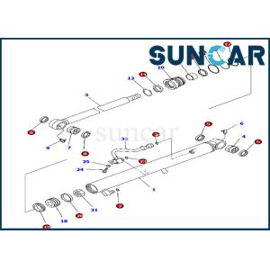 China Komatsu Arm Seal Repair Kits 707-98-15770 7079815770 PC45MR-3 Excavator Cylinder Service Parts on sale