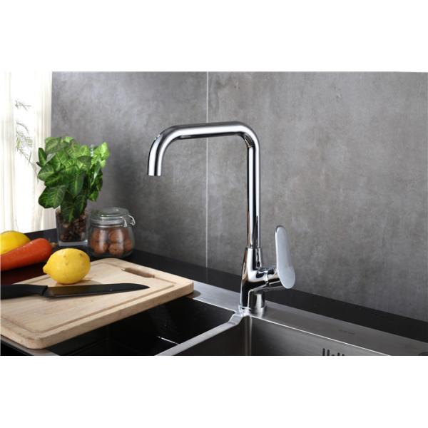 360 Rotatable Stainless Steel Faucet , Deck Mounted Single Hole Industrial Kitchen Faucet