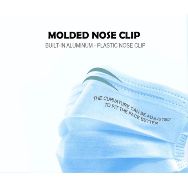 Disposable Ffp2 Protective 3 Ply Dust Face Mask , Respirator Mouth Safety Mask