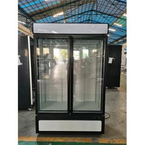 Supermarket Glass Door Vertical Freezer Showcase With Fan Cooling System