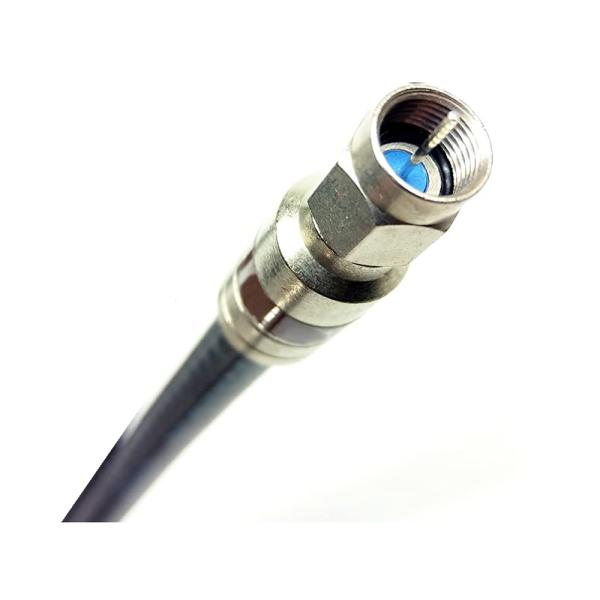 UHF VHF HDTV Antenna Cable with 75 Ohm ETL Weather Boot and Compression Connector