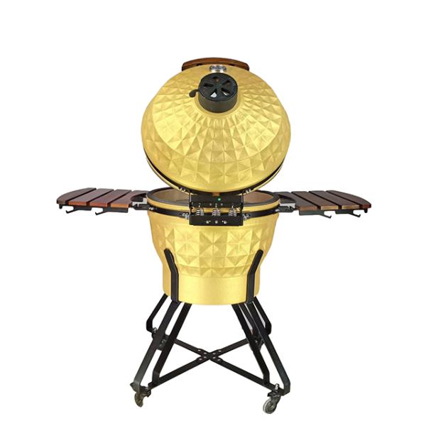 KIMSTONE 2023 New Bbq Grill Parrilla Kamado 24 with Kamado Heat Deflector Bbq Grill Grate Lifter Cooking Gripper