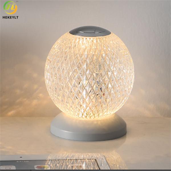 Buy USB Wireless LED Bedroom Bedside Table Lamp Modern Moon Night Lights at wholesale prices