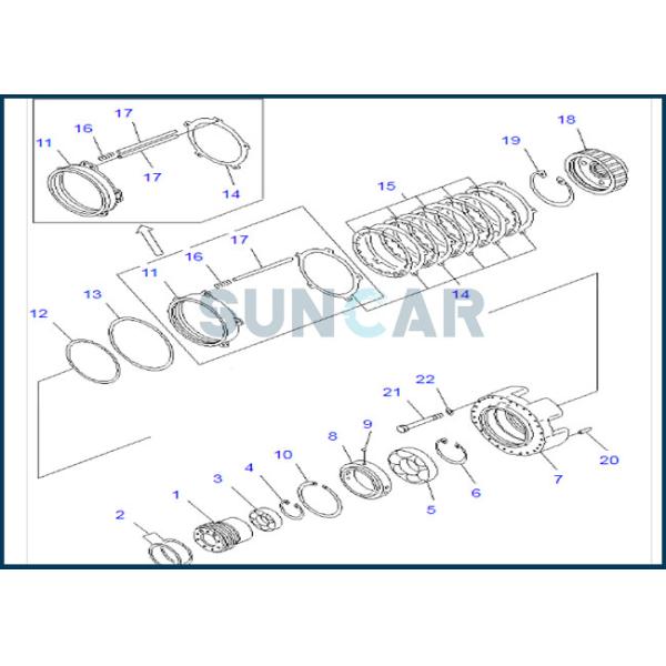 23B-15-11020 23B1511020 Transmission Seal Repair Kit Fits GD605A