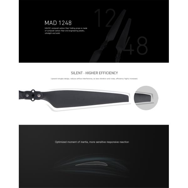 FLUXER PRO MATT 12x4.0 Inch Carbon Fiber Propeller