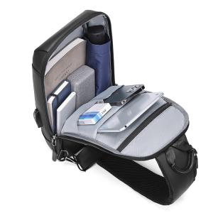 Customizable Cross Body Mens Sling Bag Multi Compartment Daily Used