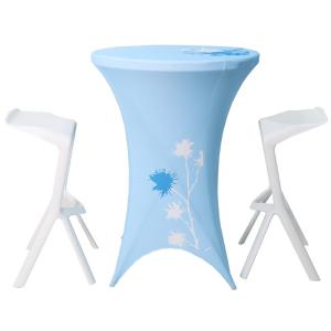 Stretch Fabric Trade Show Tablecloths With Logo Waterproof Wrinkle Resistant